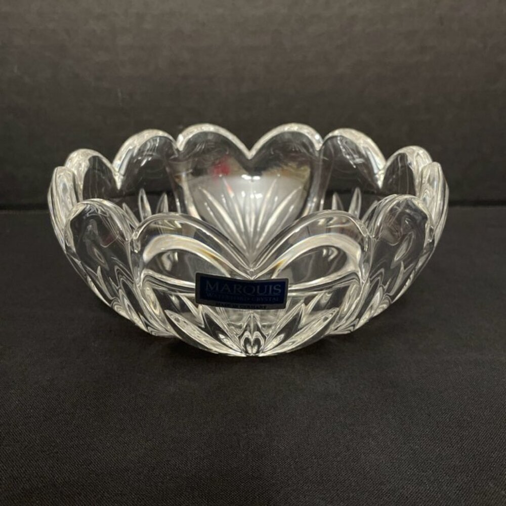 Marquis by‎ Waterford Crystal Sweet Memories Bowl Scalloped Hearts Trinket Candy